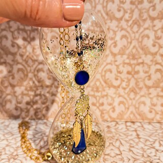 Collana Acchiappasogni Donna – Catenina Pelle Marrone E Similoro, Ciondolo Piume, Stile Boho Indiano, Regalo Per Signora