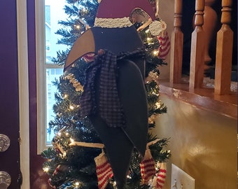 Christmas crow with Santa hat