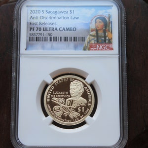 2020 S Sacagawea Anti-Discrimination Law Dollar PF70 First Releases