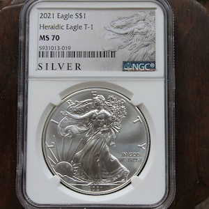 2021 American Heraldic Silver Eagle Type-1 Coin MS70