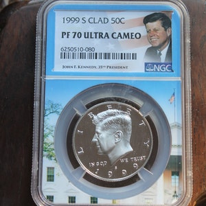 1999 S Kennedy Clad Half Dollar PF70