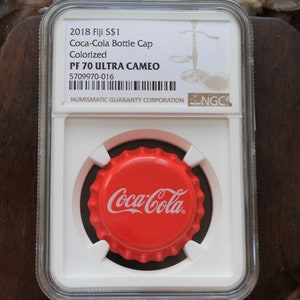 2018 Fiji Coca-cola Colorized 6-gram Silver Bottle Cap PF70 - Etsy