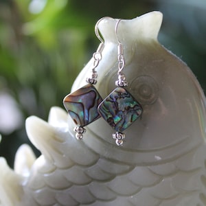 Abalone Earrings, sterling silver hook