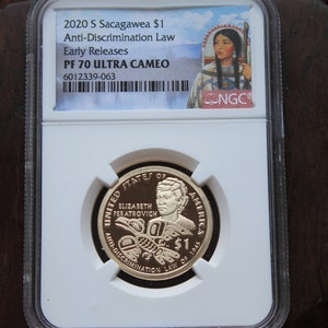 2020 S Sacagawea Anti-Discrimination Law Dollar PF70 Early Releases
