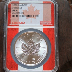 2021 Canada Maple Leaf MS70