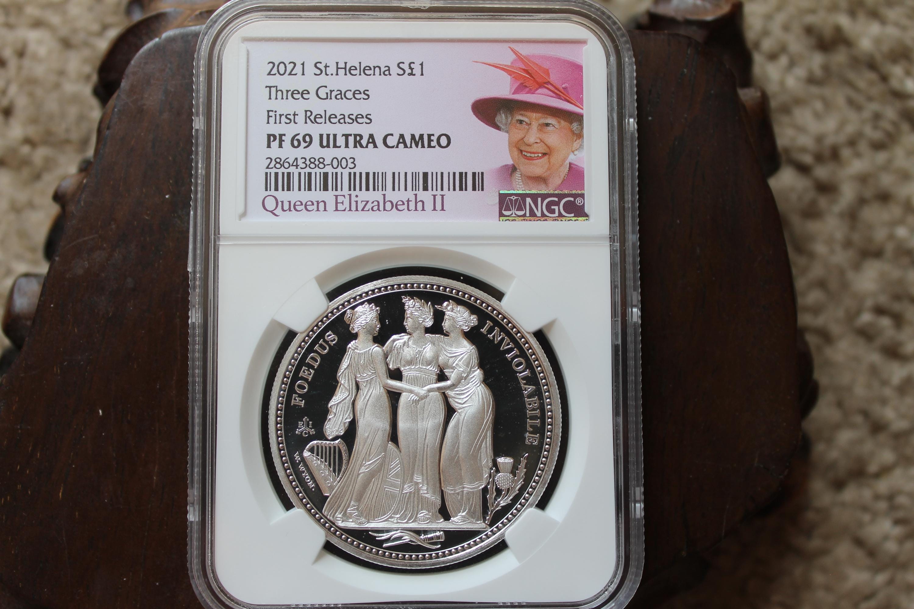 2021 St Helena Three Graces Silver Coin PF69 First Releases - Etsy