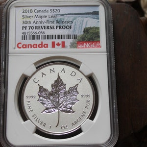 2018 Canada Silver Maple Leaf 30th Anniversary PF70 First Releases