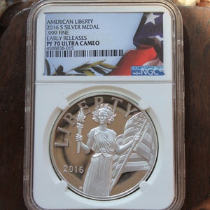 2016 S American Liberty Series Silver Medal PF70 Early Releases