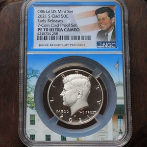 2021 S Kennedy Clad Half Dollar PF70 Early Releases