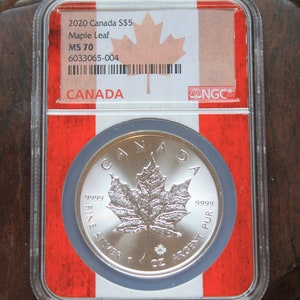 2020 Canada Maple Leaf MS70