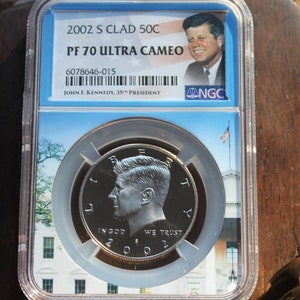 2002 S Kennedy Clad Half Dollar PF70