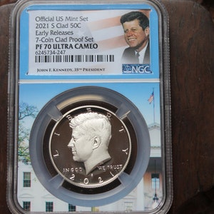 2001 S Kennedy Clad Half Dollar PF70 Early Releases