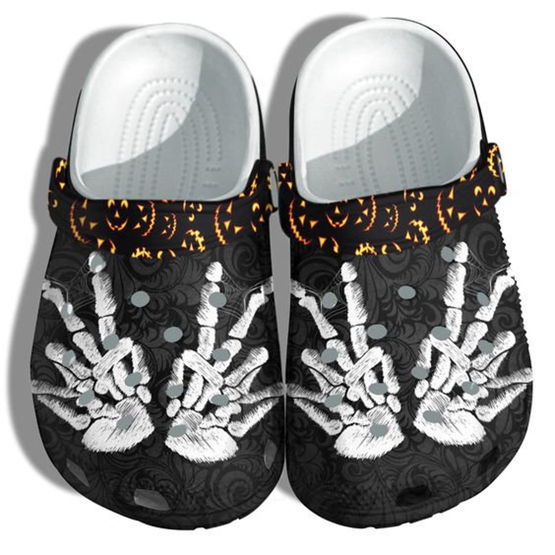 Skeleton Hi Five Crocs Classic Clog Shoes Gift Father - Etsy