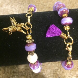 Czech Glass Bracelet for Women, Charm Bracelet, Handmade Bracelet, Beaded Bracelet