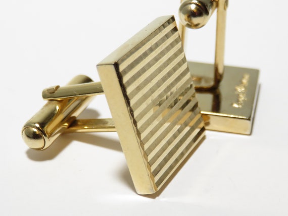 Royal Windsor Cufflinks and Tie Bar Gold-tone Vin… - image 8