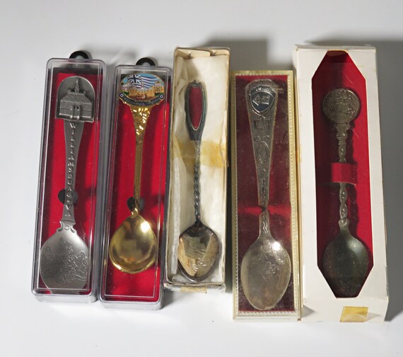 Souvenir Spoons 1969 Moon Landing Williamsburg Virginia Las Etsy