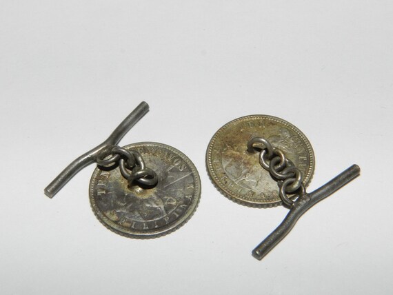 Antique Coin Cufflinks cuff links US Philippine T… - image 6