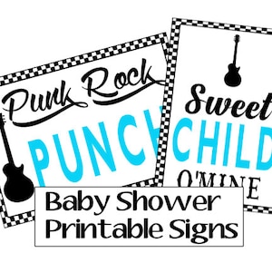 ROCK-A-BYE Printable Baby Shower Signs