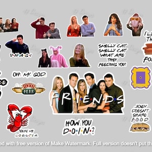 Friends Sticker Bundle PNG Files