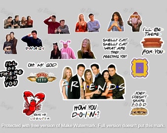Friends Sticker Bundle PNG Files
