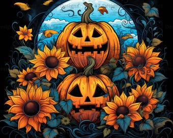 Halloween Pumpkin Sublimation Tumbler Wrap