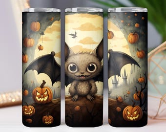 Halloween Bat Sublimation Tumbler Wrap