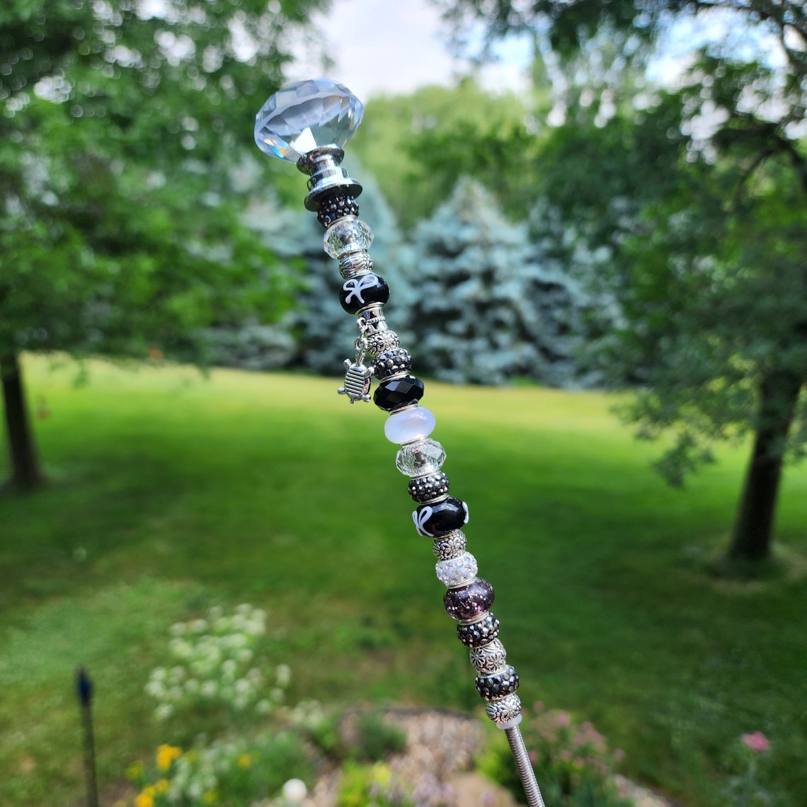 Sun Catcher Garden Stakes jeweled Garden Stake garden Bling Etsy