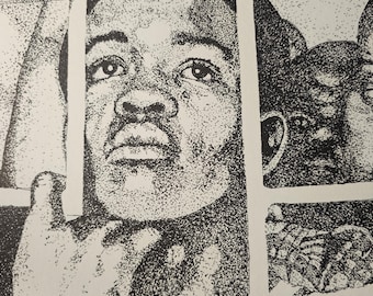 Where's My Boy?. Pointillism print by Joan Mitchell