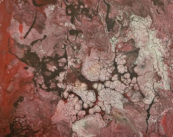 Fluid Art Painting Set: Original Abstract Cells on Canvas Board (8x10)