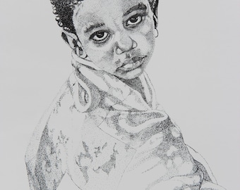 Pointillism Print &quot;Eyes of the Storm&quot;