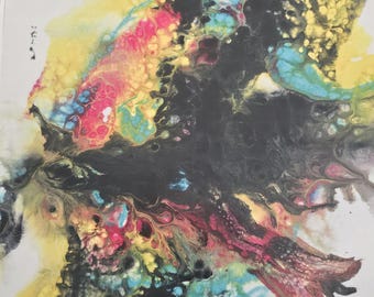 Fluid Art Print Human Alien Cellation #2 By Artist Joan Mitchell