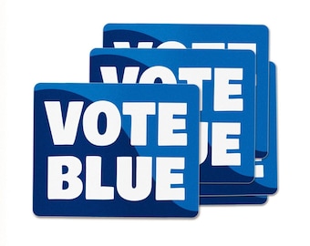 Vote Blue Mini Stickers FREE SHIPPING | Anti-Republican Blue Wave Sticker | Elect Democrats 2024 Election | Waterproof Vinyl Sticker Set