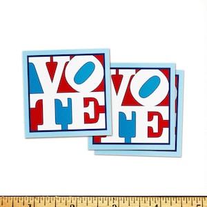 Pop Art Vote Mini Stickers | 2026 Midterm Election Stickers | Elect Democrats Blue Wave | Waterproof Vinyl Sticker Set