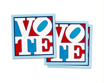 Pop Art Vote Mini Stickers (3 pack) FREE SHIPPING | 2024 Election Stickers | Elect Democrats Blue Wave | Waterproof Vinyl Sticker Set