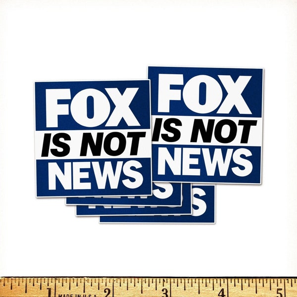 Fox Is Not News Mini Stickers FREE SHIPPING | Fake News Republican Propaganda Sticker Set | Anti-Fox News | Waterproof Vinyl Sticker Set