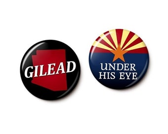 Arizona Is Gilead Buttons Pin Set | Anti-GOP 1864 Abortion Ban | Pro-Choice Reproductive Rights Pins | 1 Inch or 1.75 Inch Pinback Buttons