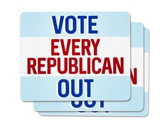 Vote Every Republican Out Mini Stickers FREE SHIPPING | Vote Them All Out Sticker Pack | 2024 Anti-GOP Election | Waterproof Vinyl Stickers