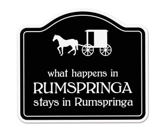 Amish Rumspringa Sticker FREE SHIPPING | Funny Amish Joke Sticker | For Laptop, Water Bottle or Horse-Drawn Buggy | Waterproof Vinyl Sticker