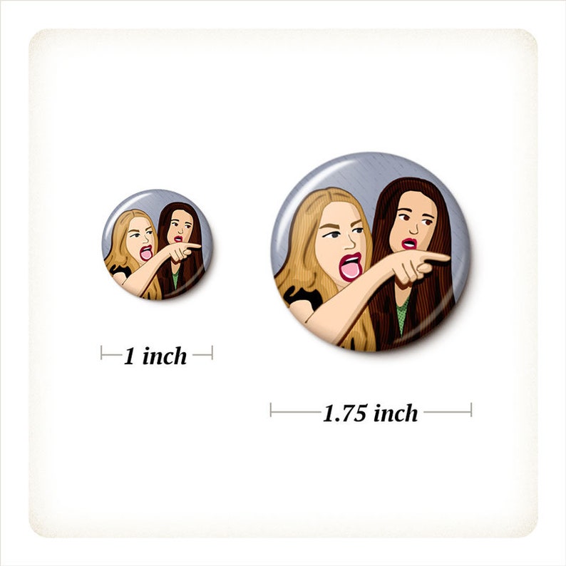 Woman Yells At Cat Buttons Pin Set Funny Cat Meme Pins Women Yelling At Salad Cat Pin Set 1 Inch or 1.75 Inch Pinback Buttons image 2