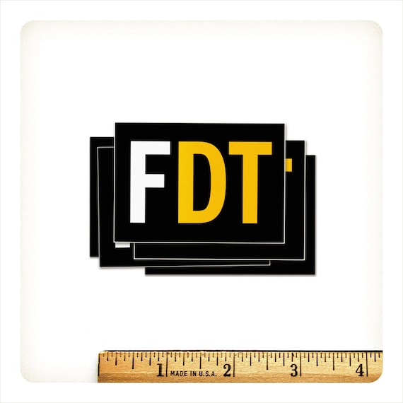 FDT Sticker - Subtle Fuck Trump Anti-Trump Sticker Set, Mini or Large Sizes, Waterproof Vinyl