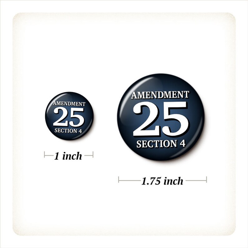 25th Amendment Button or Magnet Amendment 25 Section 4 | Etsy