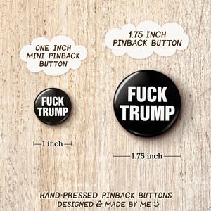 Anti-ICE Protest Button Pin Set - Fuck MAGA Anti-Trump Pro-Immigrant Pinback Buttons image 4