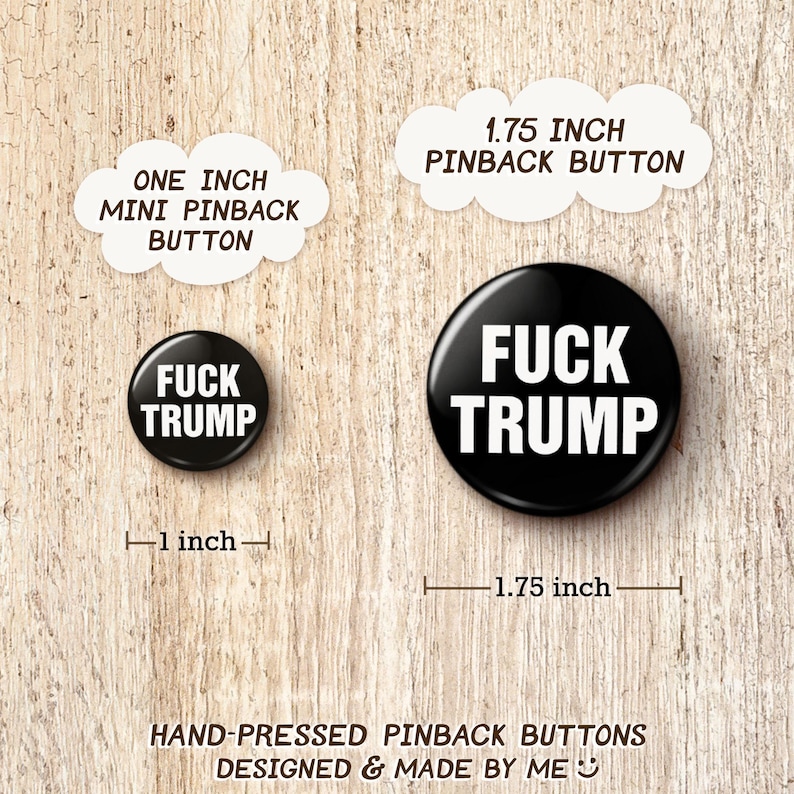 Anti-ICE Protest Button Pin Set - Fuck MAGA Anti-Trump Pro-Immigrant Pinback Buttons image 4