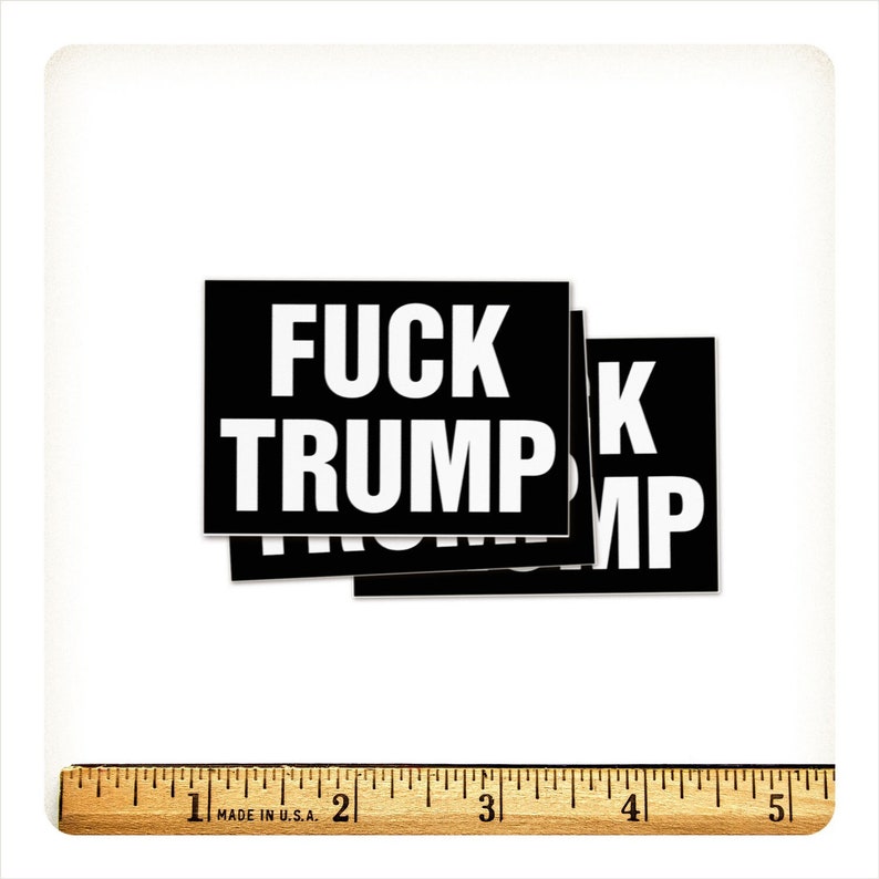 Fuck Trump Mini Stickers FREE SHIPPING Anti-Trump Sticker Set 2024 Anti-MAGA Trump Indictment Anti-Republican Waterproof Vinyl Stickers 3 pack