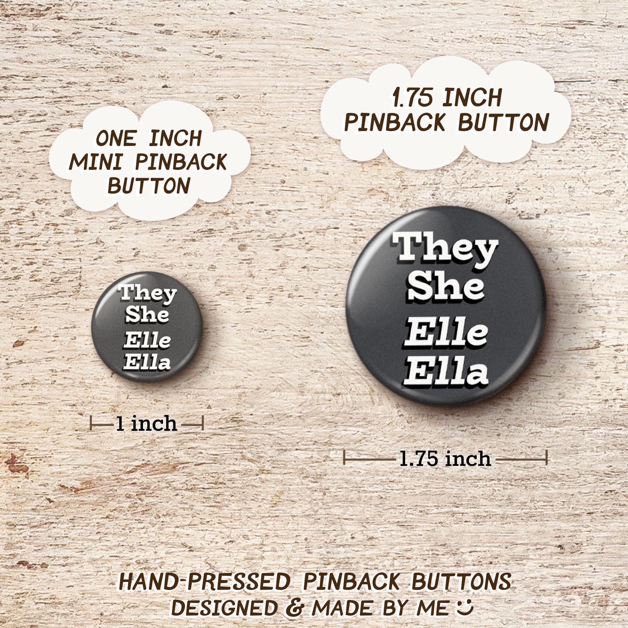 Spanish Bilingual Pronoun Pins Multipack - Ella Él Elle Earth Tones ...