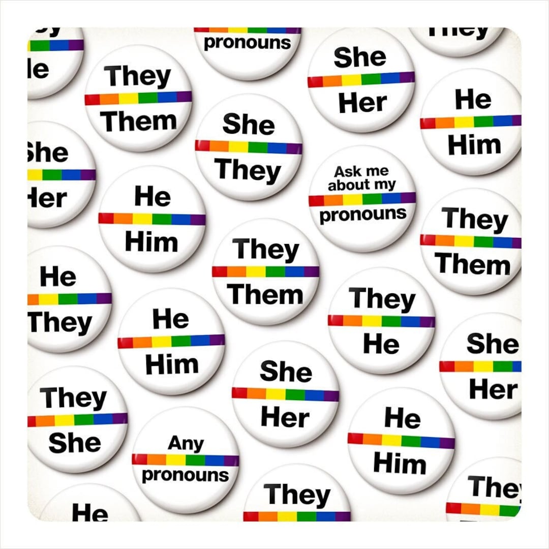 Bulk Pronoun Pins for Classrooms, Groups, Events, and Organizations  Assorted Solid Color Mini Pronoun Pins Rainbow Pronoun Pins 