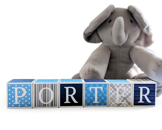 etsy baby name blocks