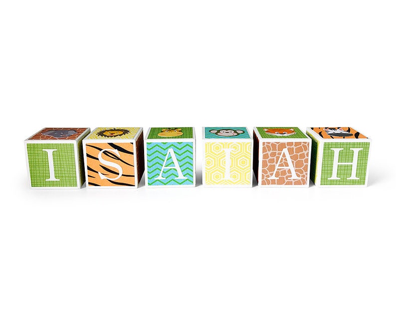 etsy baby name blocks