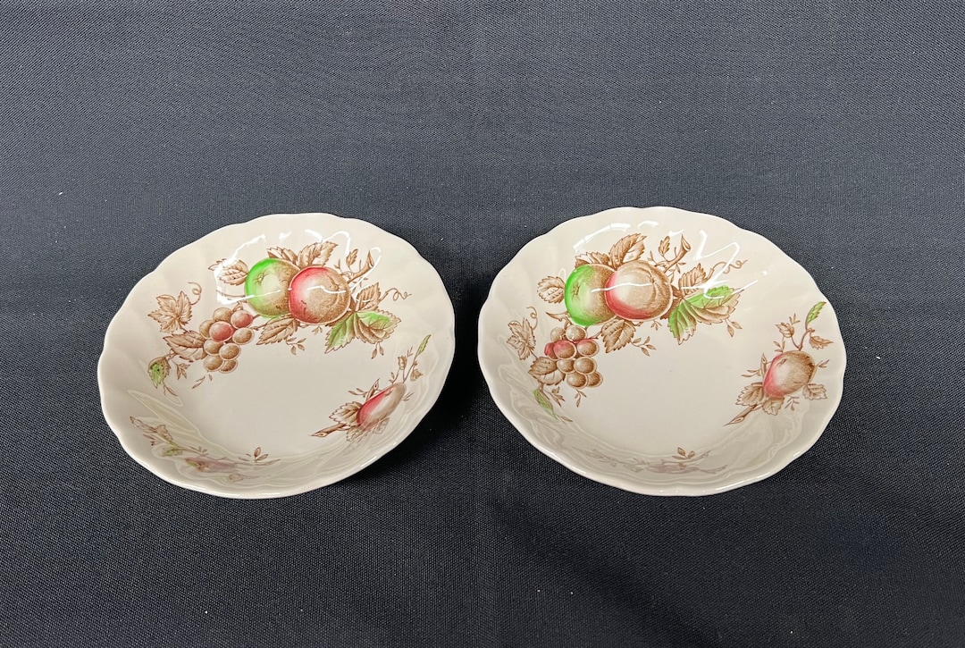 Johnson Brothers HARVEST TIME Pair Fruit Bowls 5 1/4 Etsy