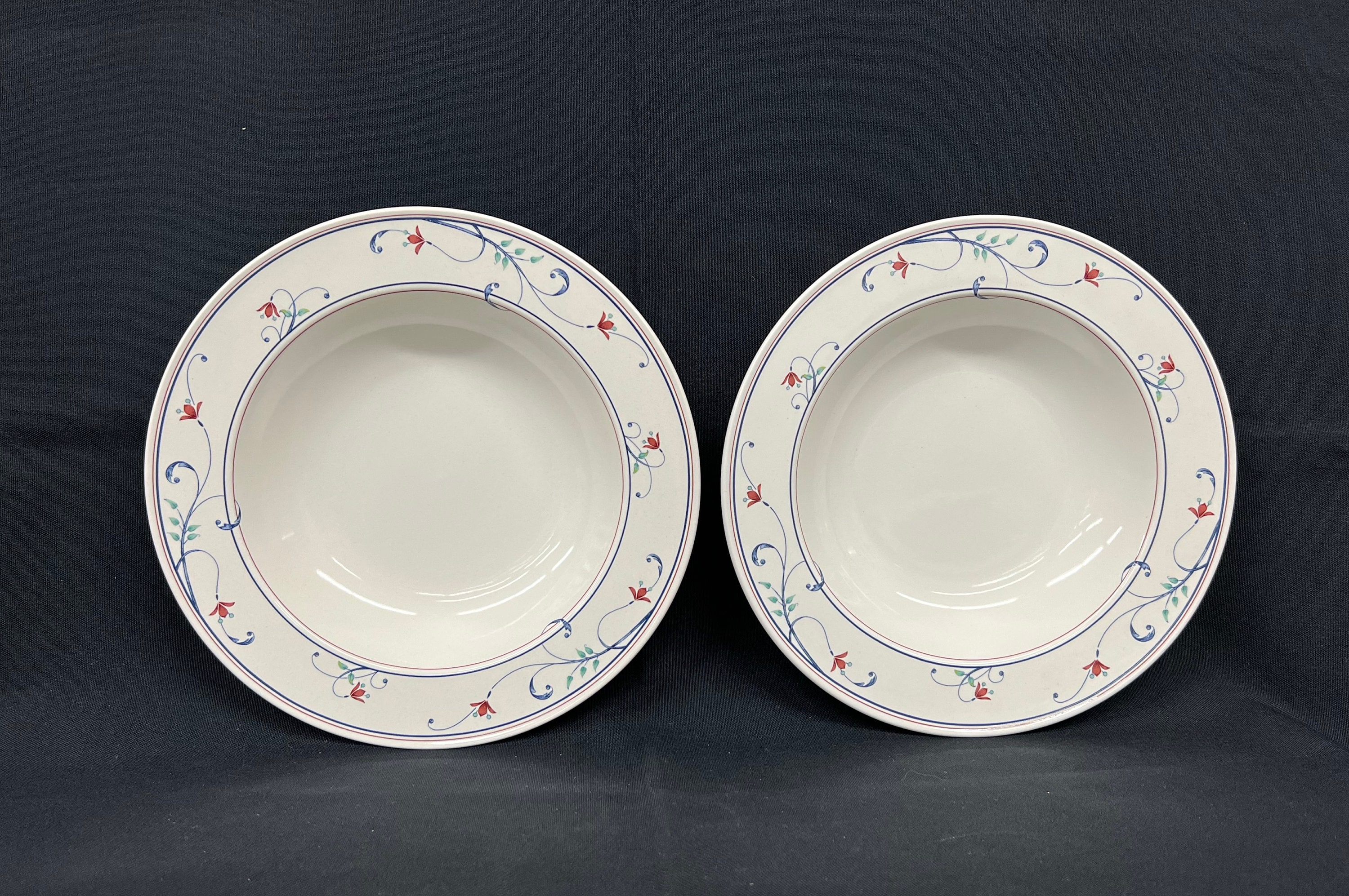 Mikasa Intaglio Annette CAC20 Soup Bowls 9 3/8 (set of 4) MW  Mikasa Annette soup bowls 14 in set buy 1 or buy all main image 1